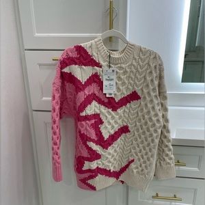 ZARA JACQUARD WOVEN KNIT SWEATER *NWT